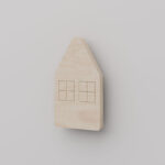 Παιδική ντουλάπα House Luletto, μονόφυλλη, ξύλινη, με παράθυρα.