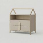 Παιδική συρταριέρα House Luletto με 2 συρτάρια, αφαίρετη οροφή