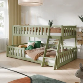 Κουκέτα Nice μονή-ημίδιπλη από μασίφ ξύλο Cashmere, ιδανική για παιδιά.