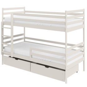 Κουκέτα Gusto μασίφ ξύλο με συρτάρια, 90x200cm, cotton