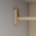 Ξύλινη βάση για ράβδο ρούχων, παιδική ντουλάπα House Luletto