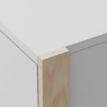 Λευκή παιδική συρταριέρα House Luletto με ξύλινη λεπτομέρεια