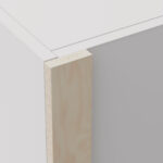 Παιδική ντουλάπα House Luletto, ξύλινη, μονόφυλλη, αφαιρούμενη οροφή