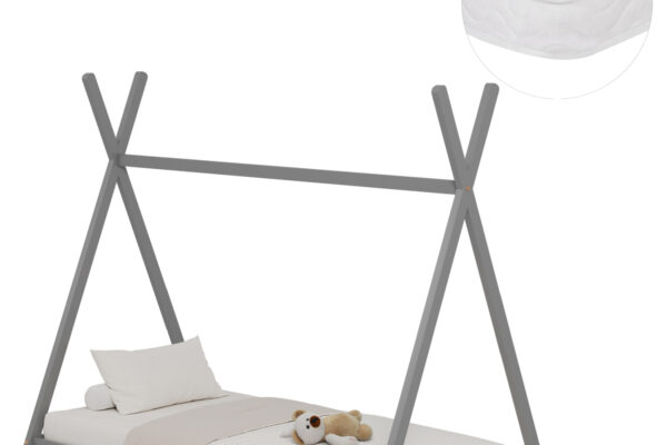 Κρεβάτι Montessori Munk από μασίφ ξύλο με στρώμα 90x190cm.