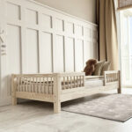 Βρεφικό κρεβάτι καναπές Basic Duo φυσικό με κάγκελα