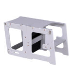 Πύργος εκμάθησης Ricki Montessori, λευκός, με ενσωματωμένο πίνακα.