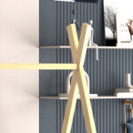 Κρεβάτι Montessori Munk από μασίφ ξύλο, λευκό και φυσικό, 90x190cm.