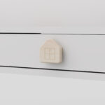 Παιδικό γραφείο House Desk Luletto, πόμολο σπιτάκι, φυσικό ξύλο.
