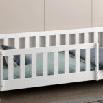 Λευκό ξύλινο κρεβάτι Montessori Munk 90x190cm για παιδιά.