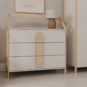 Παιδική συρταριέρα House Luletto με ξύλινο σπίτι