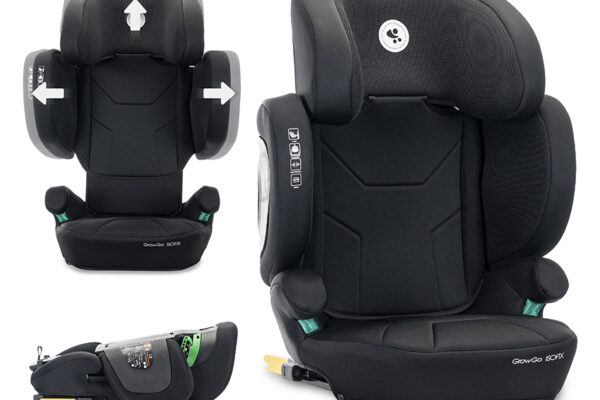 Πτυσσόμενο Κάθισμα αυτοκινήτου Growgo Isofix Black Lorelli για παιδιά 15-36kg.