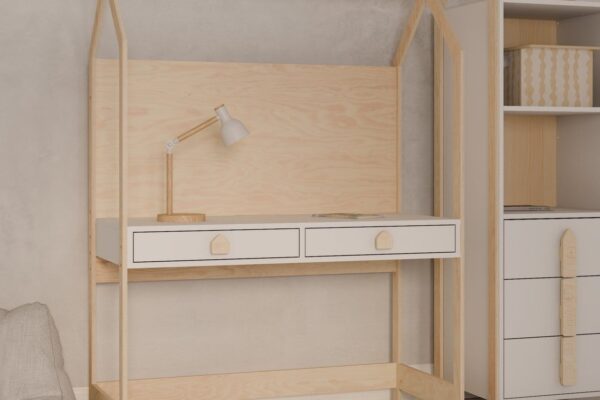 Παιδικό γραφείο House Desk Natural & White Luletto