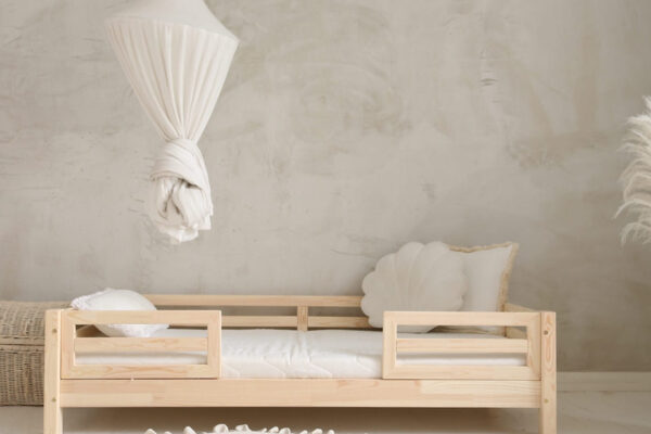 Βρεφικό κρεβάτι Montessori Basic Fello Duo Luletto, φυσικό ξύλο 100x200cm