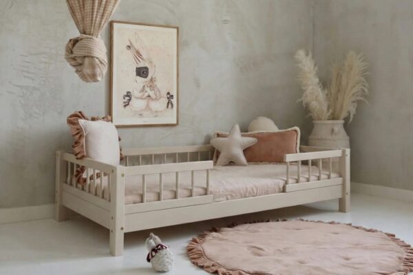 Κρεβάτι Montessori Basic Bello Luletto 100x200cm με κάγκελα
