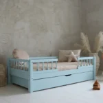 Βρεφικό κρεβάτι καναπές Bello Duo Plus 100x200cm, γαλάζιο, με συρτάρι
