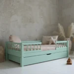 Παιδικό κρεβάτι καναπές Bello Duo Plus, 100x200cm, μέντα, με συρτάρι