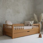 Κρεβάτι Montessori Basic Bello Plus με συρτάρι, κάγκελα