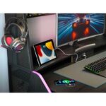 Γραφείο GAME BL-1112 RGB LIGHT USB CHARGING (1.54 x 72 x 1,42) cm - Image 3
